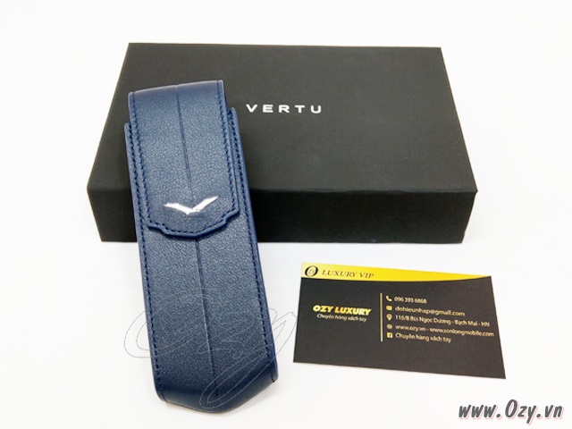 Bao da Vertu xanh navy nhập