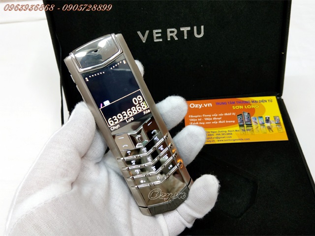 Vertu mặt phím gương bóng da cá sấu